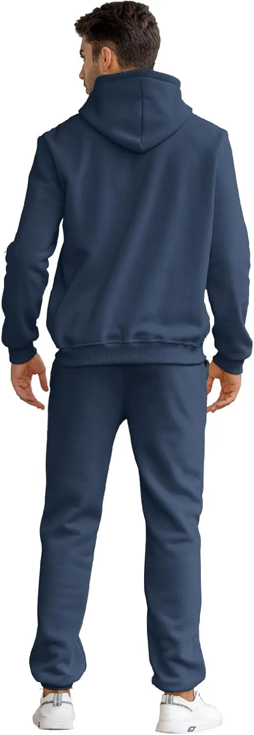 Mens Sweatsuits Set 2 Piece Hoodie Outfit Jogging Tracksuits for Men Casual Athletic Long Sleeve Pullover Suit Set