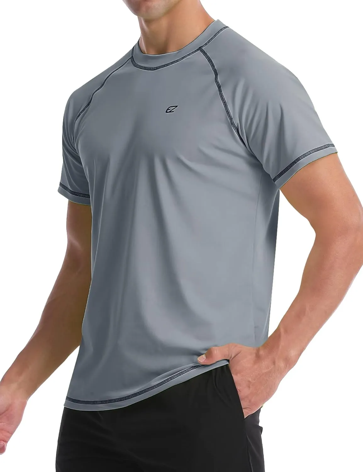 Men's Swim Shirts Rash Guard UPF 50  UV Sun Protection T-Shirt Quick Dry Fishing Beach T Shirts