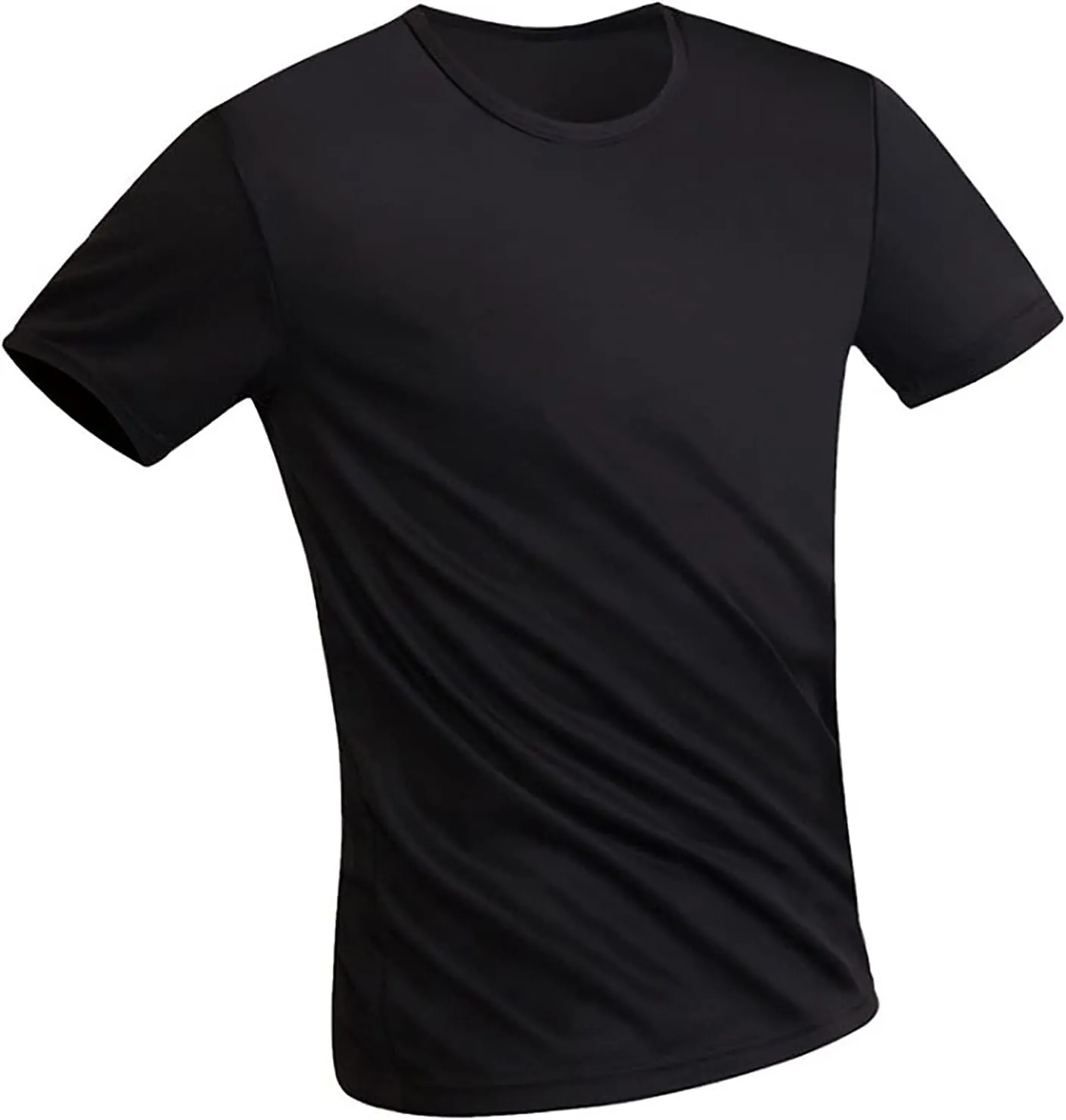 Men's Waterproof Quick Dry T-Shirt Summer Casual Short Sleeve Crewneck Tee Tops Running Gym Active Performance Shirts
