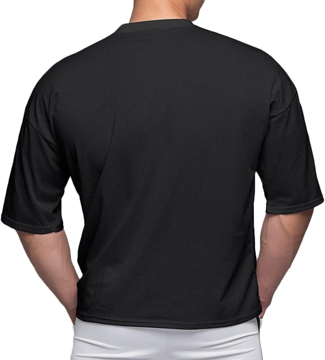 Mens Workout Shirts Short Sleeve Oversize Hipster Big Size Gym Shirts Basketball Hip-hop Mesh T-Shirts for Men T64
