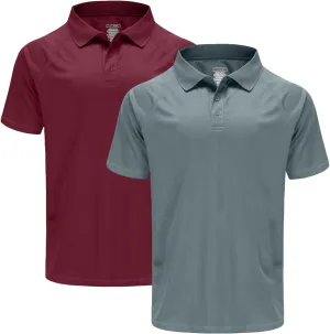 MOHEEN Men's Golf Shirts Short Sleeve Moisture Wicking Polo T-Shirts Athletic Quick Dry Fit Performance Collared UPF 50 