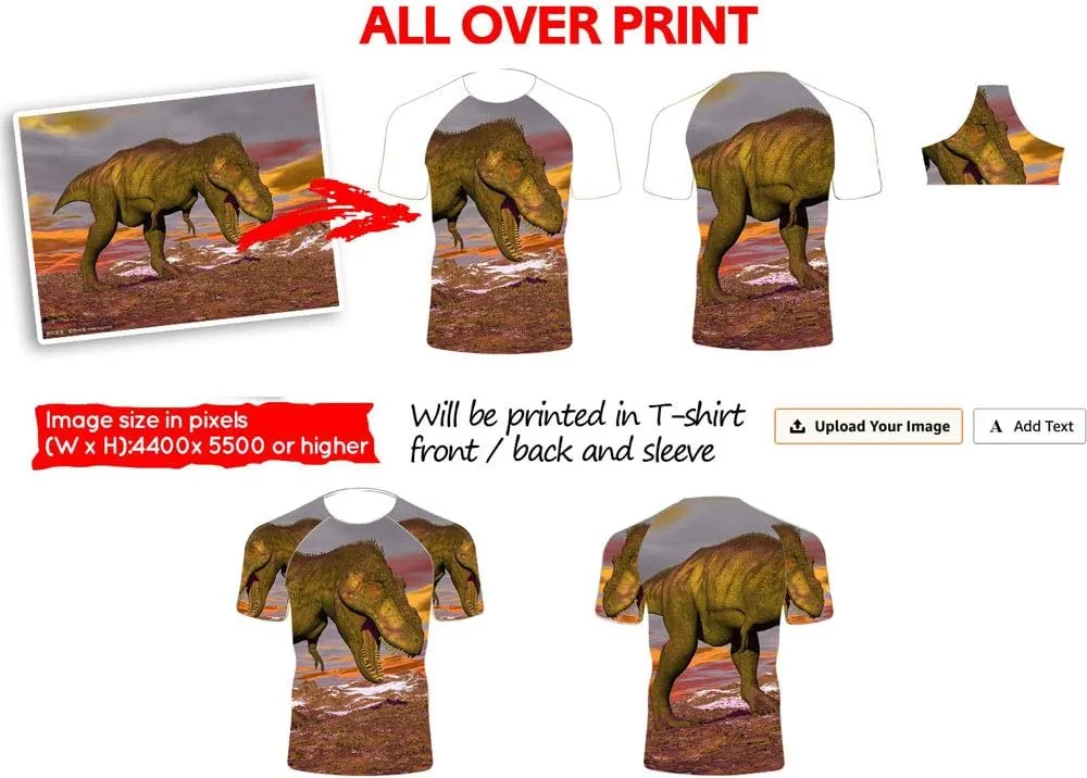 O2TEE Personalized Custom T Shirts Sport Tight Design Your Own Picture Text Printed Two Sides