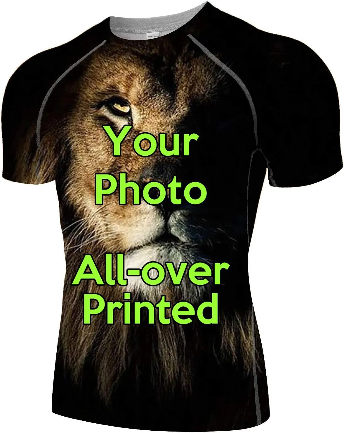 O2TEE Personalized Custom T Shirts Sport Tight Design Your Own Picture Text Printed Two Sides