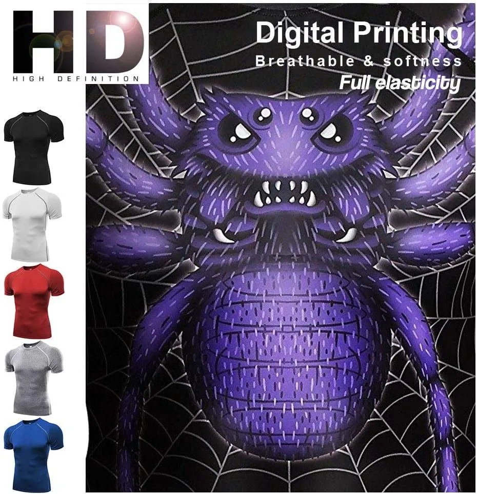 O2TEE Personalized Custom T Shirts Sport Tight Design Your Own Picture Text Printed Two Sides