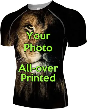 O2TEE Personalized Custom T Shirts Sport Tight Design Your Own Picture Text Printed Two Sides