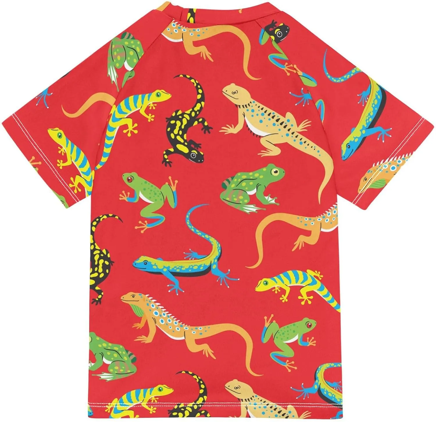 Ollabaky Short Sleeve Boys Rash Guard Swim Shirts Quick Dry Swimwear UPF 50  Toddler Kids Water Shirt