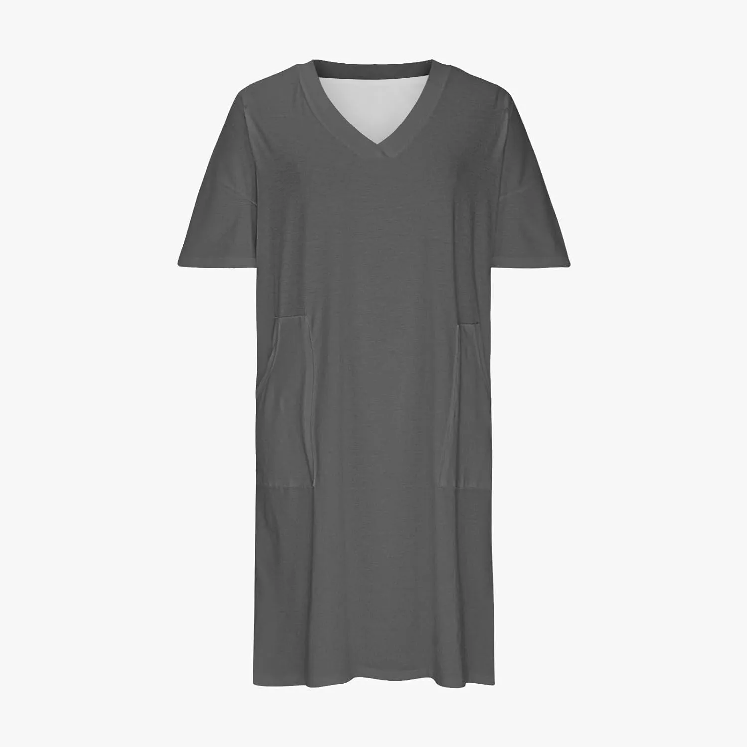 Plus Size Dresses for Women Oversize T Shirt Midi Dress V Neck Short Sleeve Summer Swing Flowy Dress A Line Dress