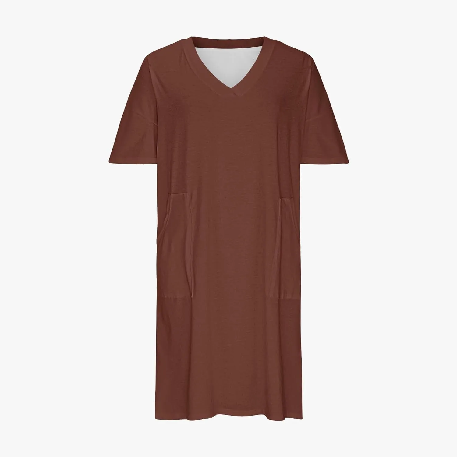 Plus Size Dresses for Women Oversize T Shirt Midi Dress V Neck Short Sleeve Summer Swing Flowy Dress A Line Dress