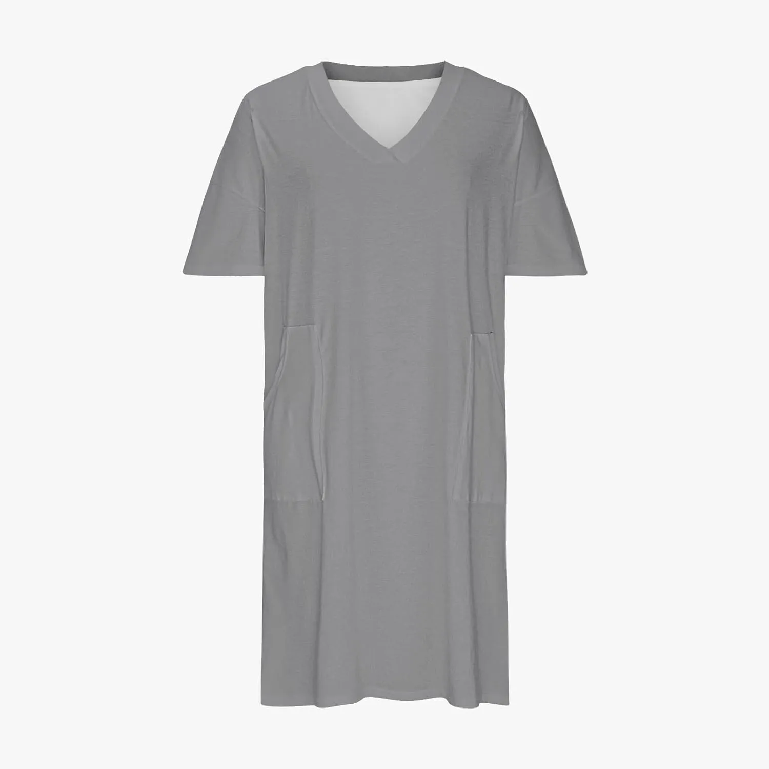 Plus Size Dresses for Women Oversize T Shirt Midi Dress V Neck Short Sleeve Summer Swing Flowy Dress A Line Dress