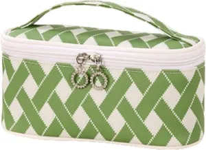 Portable Makeup Bag With Large StoragExquisite And High End Travel Storage Box Wash Bag Home Waterproof Toiletry Bag (green)
