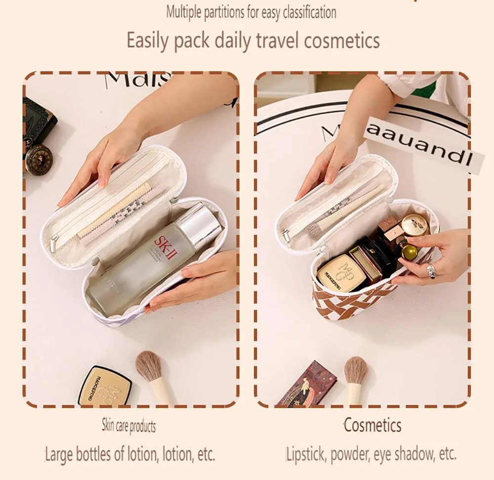 Portable Makeup Bag With Large StoragExquisite And High End Travel Storage Box Wash Bag Home Waterproof Toiletry Bag (pink)