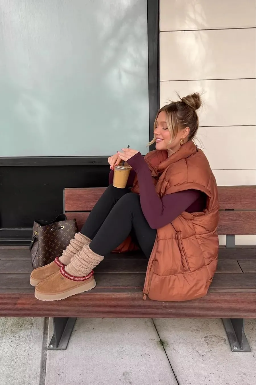 PUWEI Long Puffer Vest Women Quilted Hooded Vest Padded Sleeveless Coat Jackets With Pockets