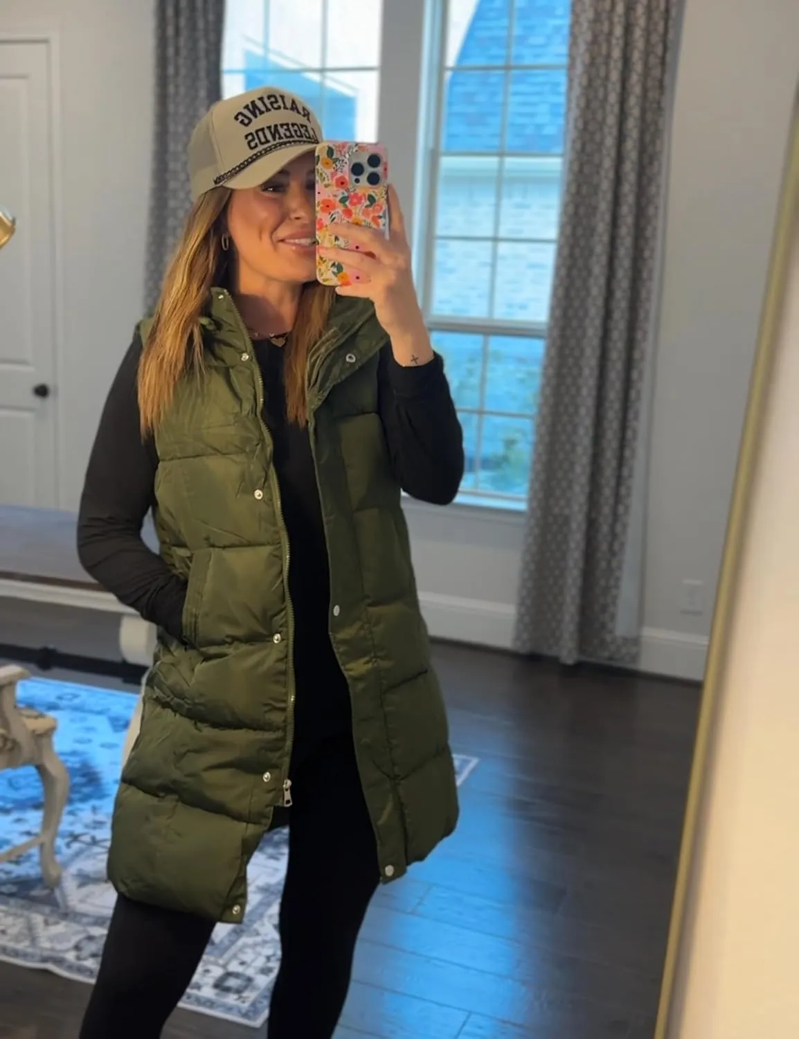 PUWEI Long Puffer Vest Women Quilted Hooded Vest Padded Sleeveless Coat Jackets With Pockets