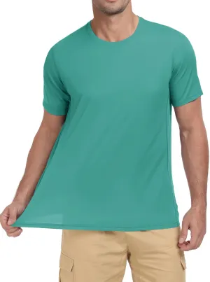 QIVICIMA Men's Workout T-Shirt Short Sleeve Athletic Shirts Dry Fit Breathable Mesh Running Tee Top