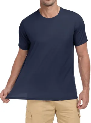 QIVICIMA Men's Workout T-Shirt Short Sleeve Athletic Shirts Dry Fit Breathable Mesh Running Tee Top