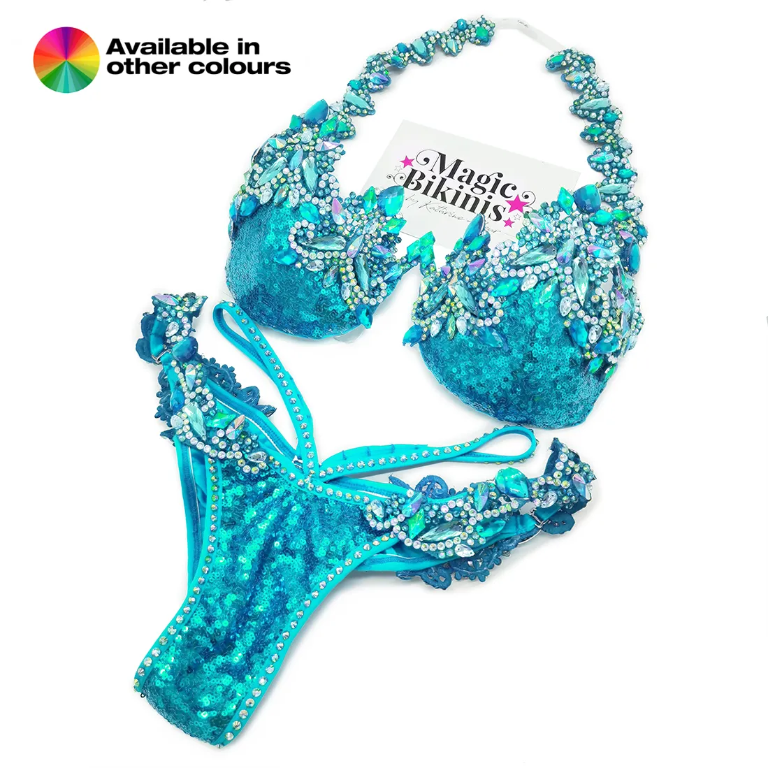 Quick Ship Bikini 205 Sequin Glam Diva Deluxe Suit