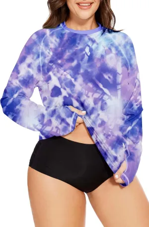 Rash Guard for Women Swim Shirts UPF 50  Long Sleeve Sun Shirt Women Rashguard Surfing Swimming Tops with Thumb Hole