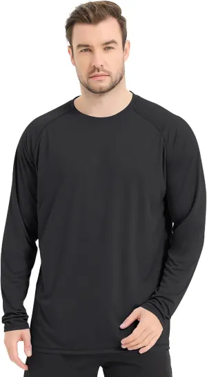 Rash Guard Shirts for Men Long Sleeve Sun Protection Shirts Outdoor Regular Fit Swim Shirt Quick Dry