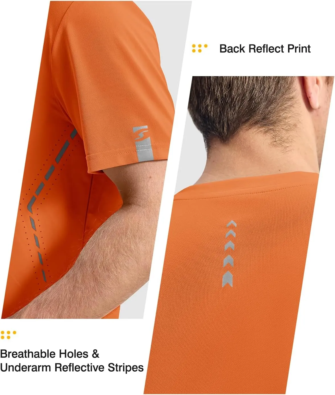 Rdruko Mens Athletic Shirts Dry Fit Short Sleeve Moisture Wicking Workout Shirts Breathable Cool Running Gym T-Shirt