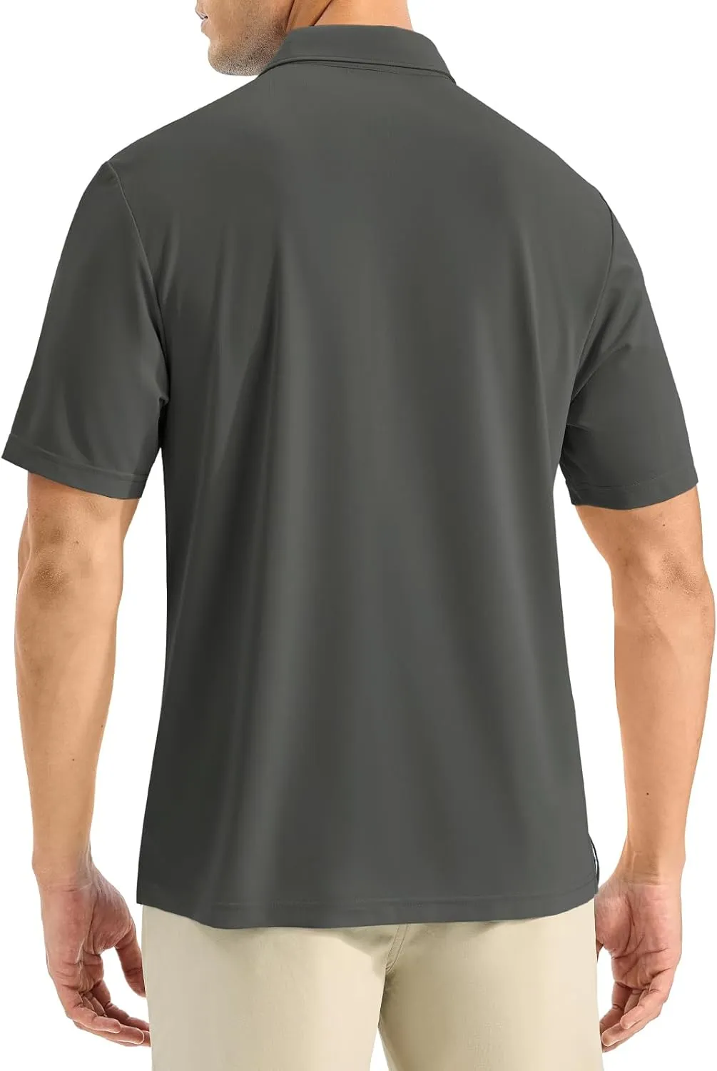 Rdruko Mens Polo Shirts Short Sleeve Dry Fit Moisture Wicking Sports Golf Tennis T-Shirt
