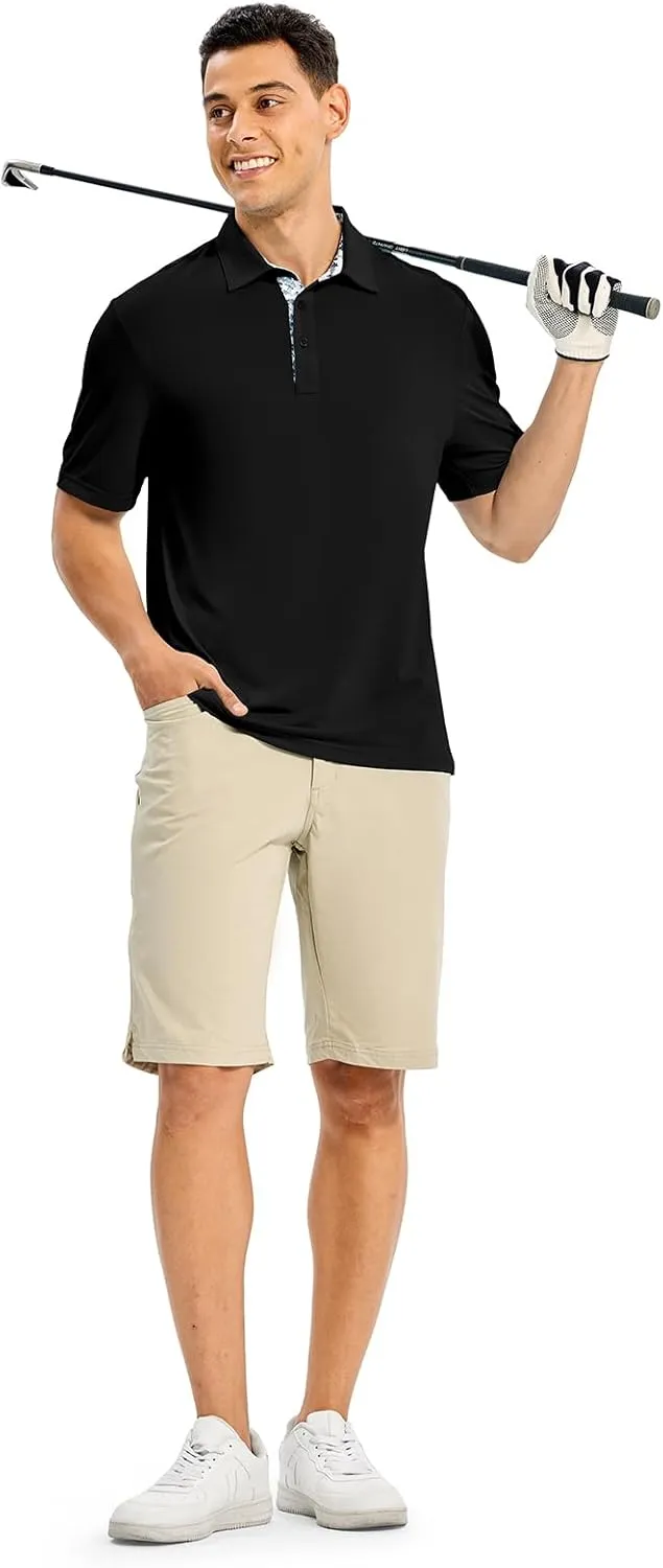 Rdruko Mens Polo Shirts Short Sleeve Dry Fit Moisture Wicking Sports Golf Tennis T-Shirt