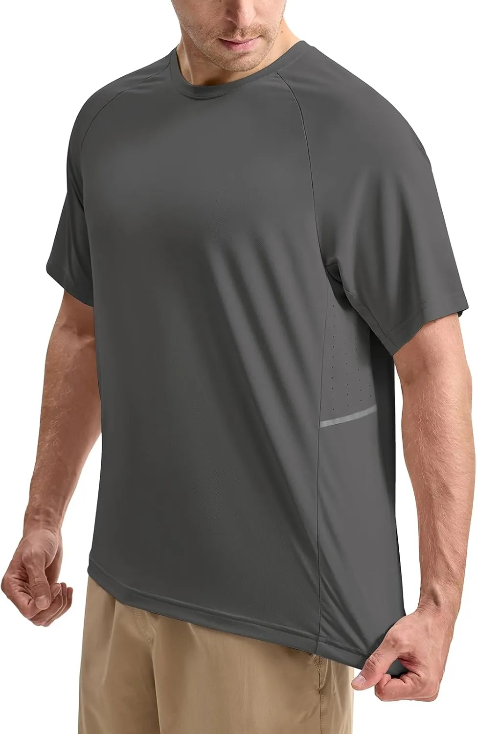 Rdruko Men's Workout Dry Fit Shirts Moisture Wicking Athletic Running Casual Active Sports Shirts