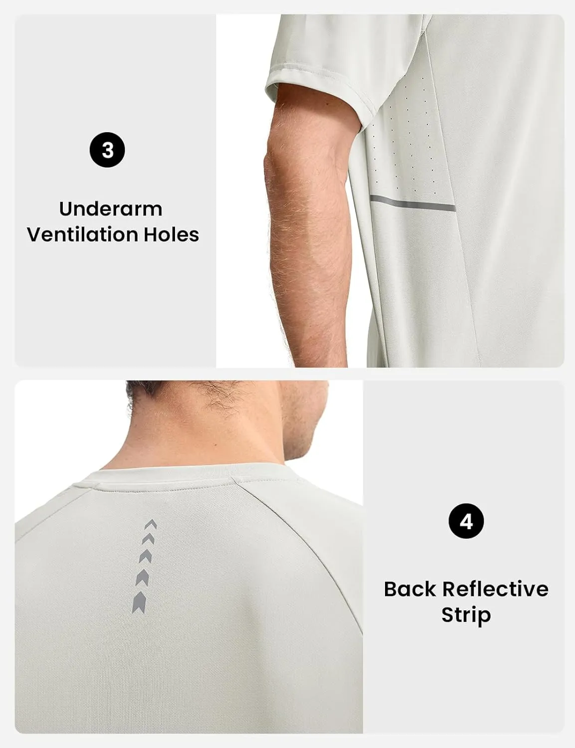Rdruko Men's Workout Dry Fit Shirts Moisture Wicking Athletic Running Casual Active Sports Shirts