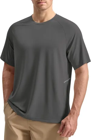 Rdruko Men's Workout Dry Fit Shirts Moisture Wicking Athletic Running Casual Active Sports Shirts