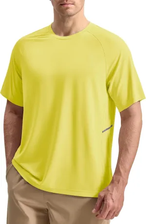 Rdruko Men's Workout Dry Fit Shirts Moisture Wicking Athletic Running Casual Active Sports Shirts