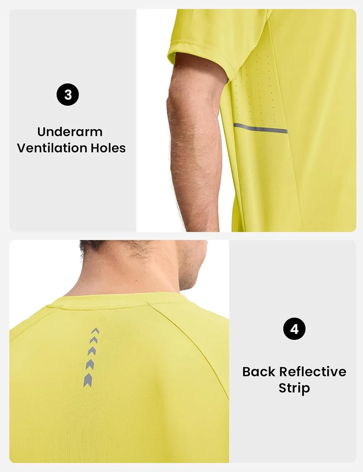 Rdruko Men's Workout Dry Fit Shirts Moisture Wicking Athletic Running Casual Active Sports Shirts