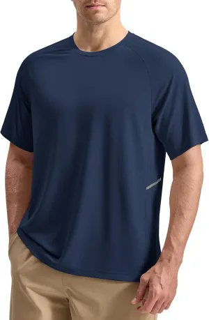 Rdruko Men's Workout Dry Fit Shirts Moisture Wicking Athletic Running Casual Active Sports Shirts