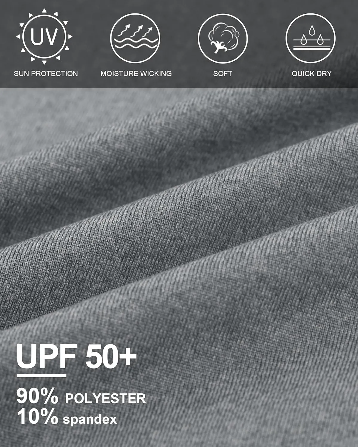 Roadbox Quarter Zip Pullover Men Sun Shirts, Running Workout Long Sleeve UV Shirt, UPF 50  Quick Dry Athletic Rash Guard