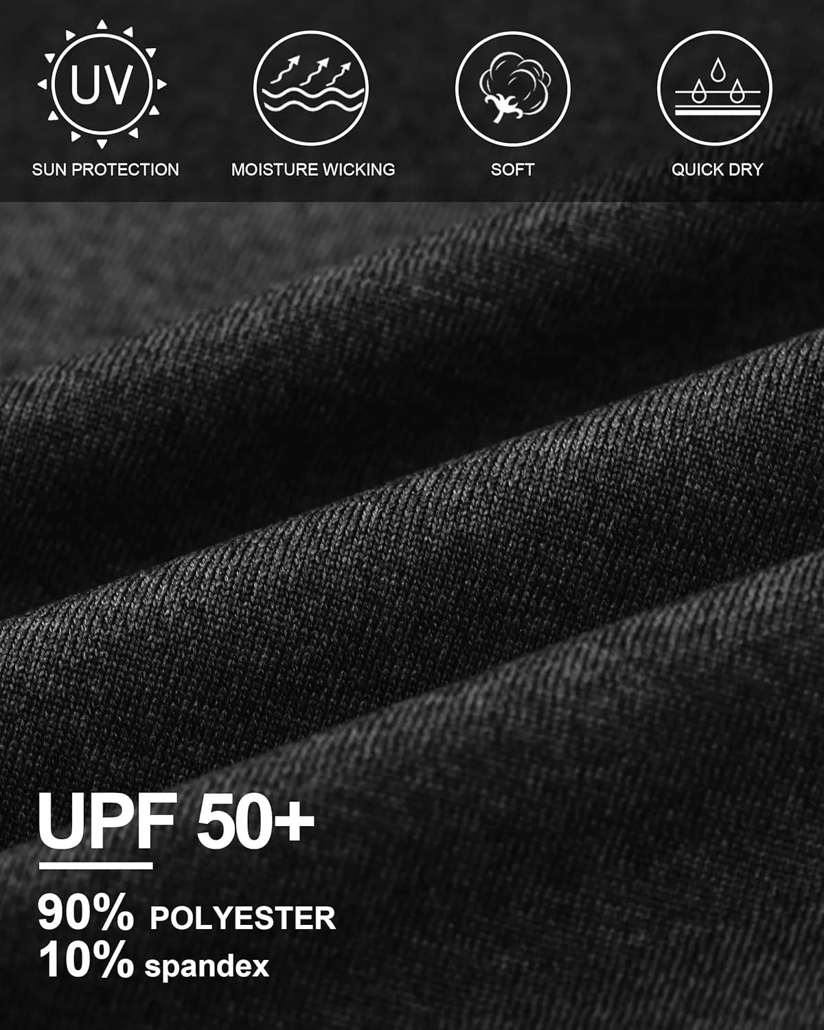 Roadbox Quarter Zip Pullover Men Sun Shirts, Running Workout Long Sleeve UV Shirt, UPF 50  Quick Dry Athletic Rash Guard