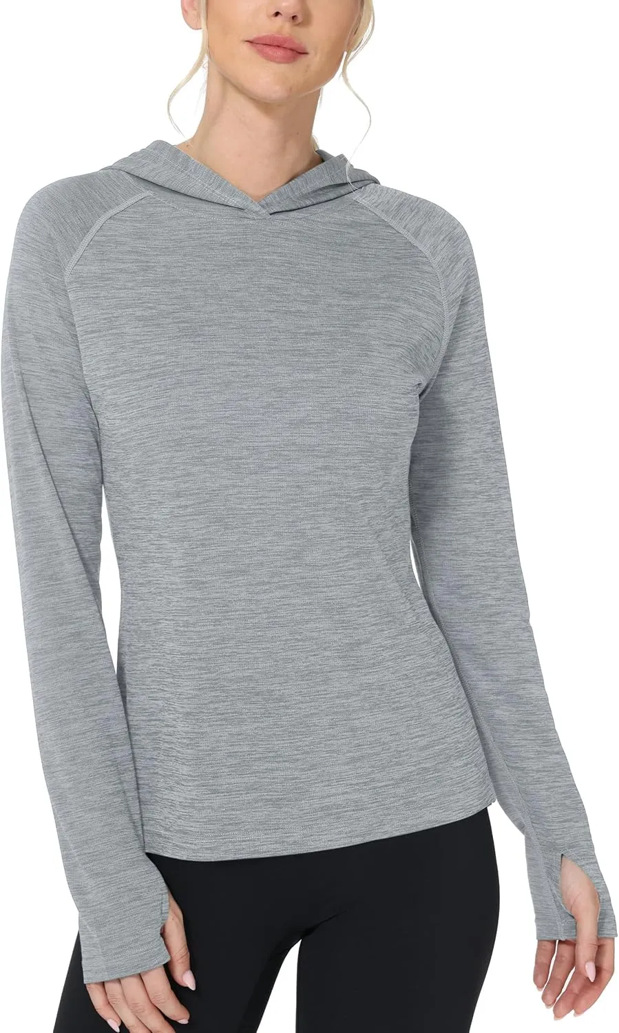 Roadbox Womens UPF 50  Hoodie, Long Sleeve Sun Protection Hooded Shirts, UV Lightweight Hiking Fishing Rash Guard