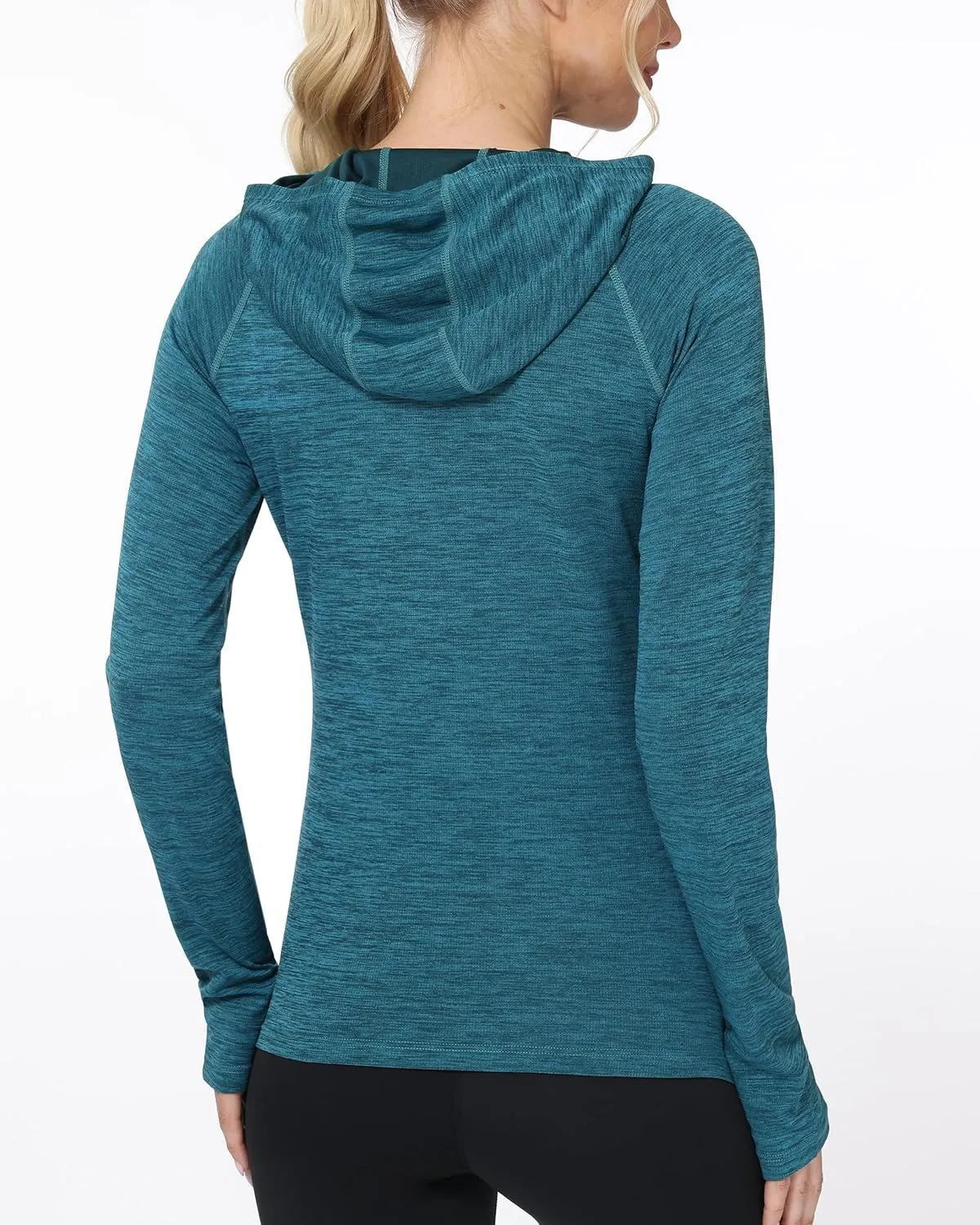 Roadbox Womens UPF 50  Hoodie, Long Sleeve Sun Protection Hooded Shirts, UV Lightweight Hiking Fishing Rash Guard