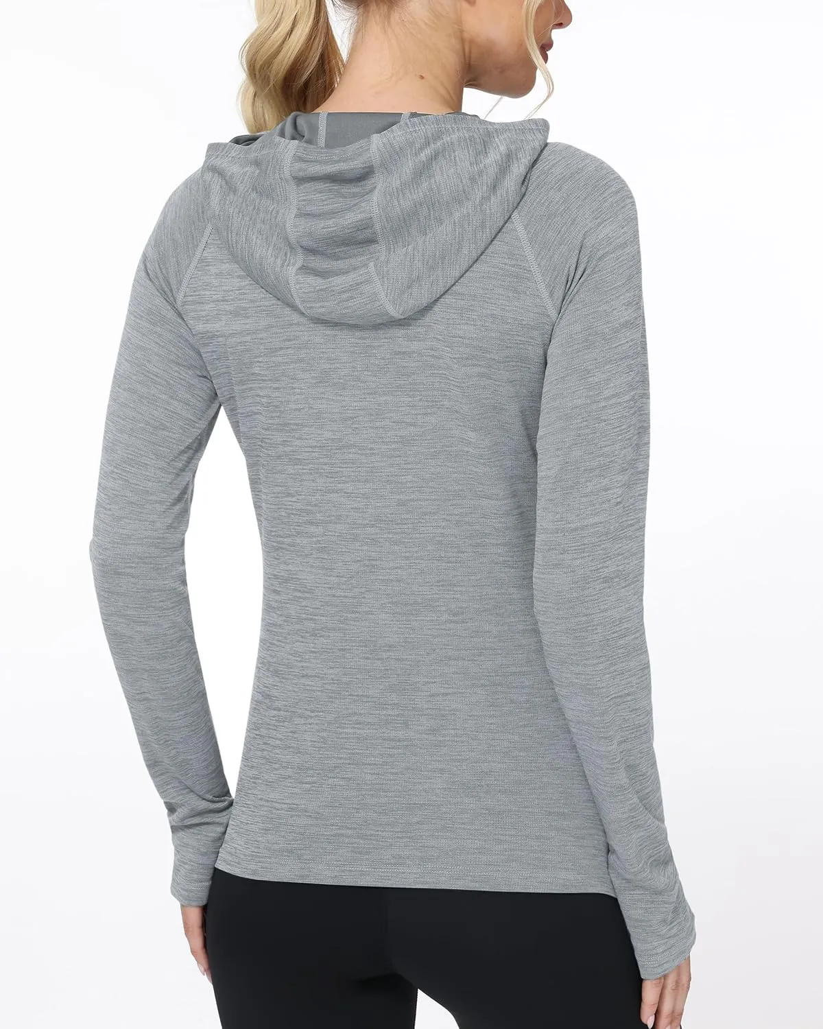 Roadbox Womens UPF 50  Hoodie, Long Sleeve Sun Protection Hooded Shirts, UV Lightweight Hiking Fishing Rash Guard