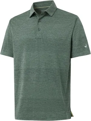 Rouen Golf Shirts for Men Dry Fit Short Sleeve Performance Moisture Wicking Casual Texture Heather Jacquard Mens Polo Shirts