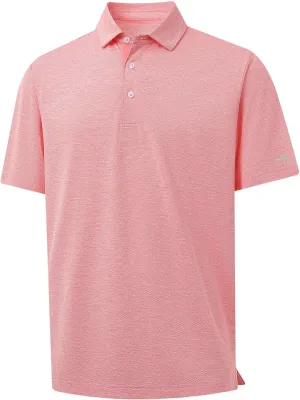 Rouen Mens Golf Shirts Short Sleeve Quick Dry Breathable Active Heather Jacquard Regular Fit Casual Polo Shirts for Men