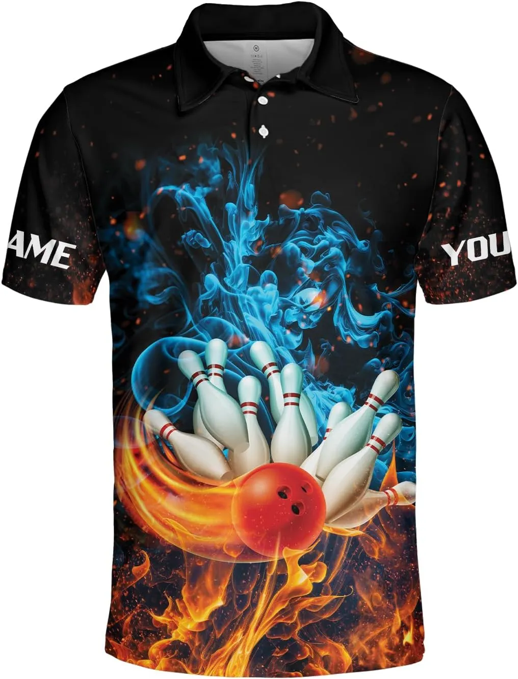Royal Fight Personalized Bowling Polo Shirts 3D Custom Bowling Polo Shirt Bowling Shirts for Team Gift for Bowling Lover