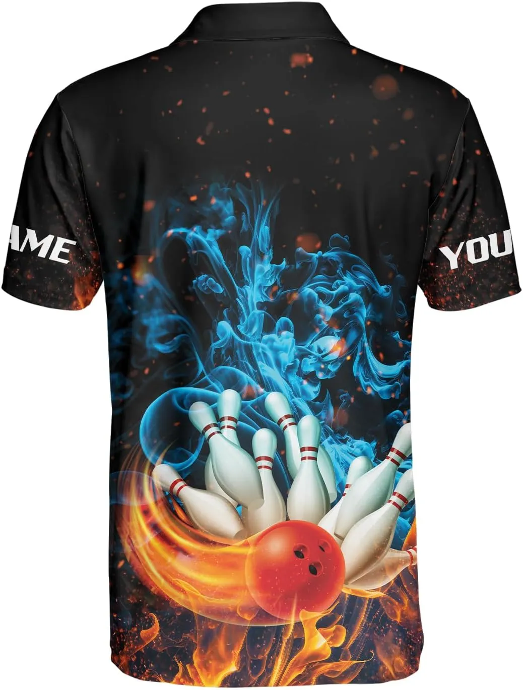 Royal Fight Personalized Bowling Polo Shirts 3D Custom Bowling Polo Shirt Bowling Shirts for Team Gift for Bowling Lover