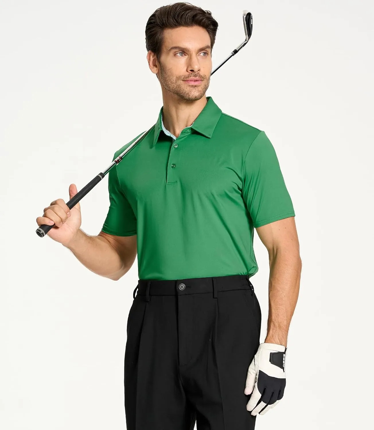 SAMERM Golf Shirts for Men Dry Fit Short Sleeve Moisture Wicking Casual Solid Stylish Mens Polo Shirts