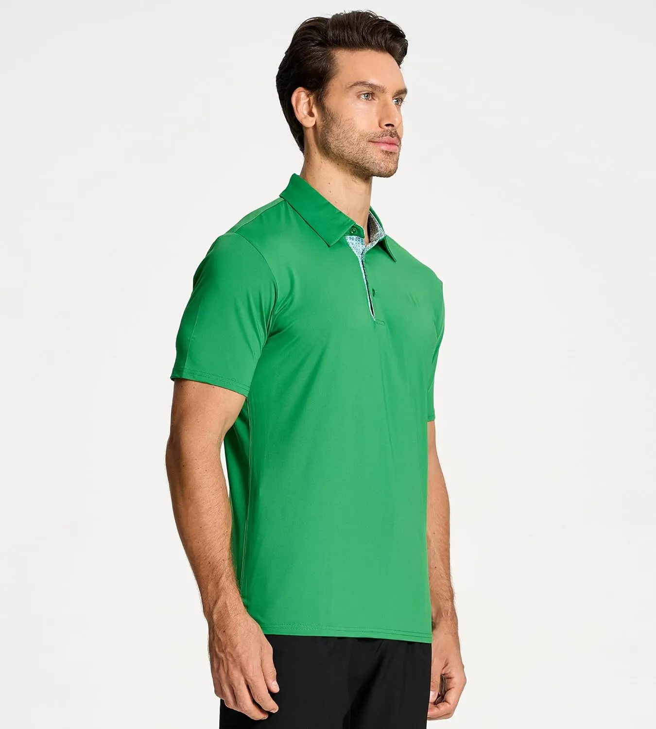SAMERM Golf Shirts for Men Dry Fit Short Sleeve Moisture Wicking Casual Solid Stylish Mens Polo Shirts