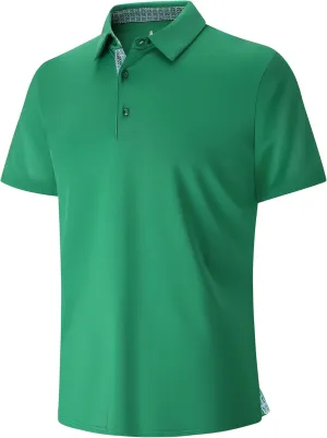 SAMERM Golf Shirts for Men Dry Fit Short Sleeve Moisture Wicking Casual Solid Stylish Mens Polo Shirts