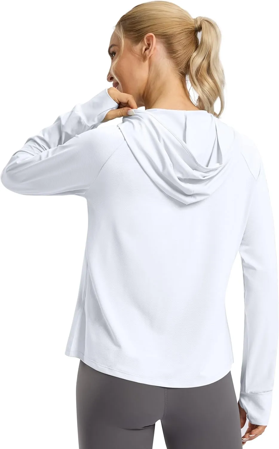 SANTINY Women's UPF 50  UV Jacket Sun Protection Zip up Hoodie Lightweight Summer SPF Long Sleeve Shirts for Hiking Running