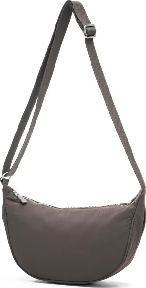 Sky Crescent Shoulder Bag for Women  Lightweight Fabric Crossbody Hobo Sling Purse with Zip Pocket  Sky