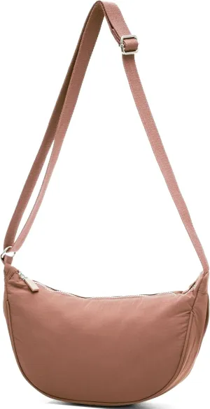 Sky Crescent Shoulder Bag for Women  Lightweight Fabric Crossbody Hobo Sling Purse with Zip Pocket  Sky