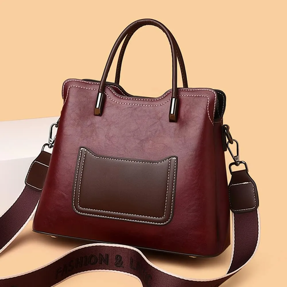 Soft Leather Bucket Crossbody Bag for Women - Stylish Top Handle Purse & Tote Handbag in Elegant Green