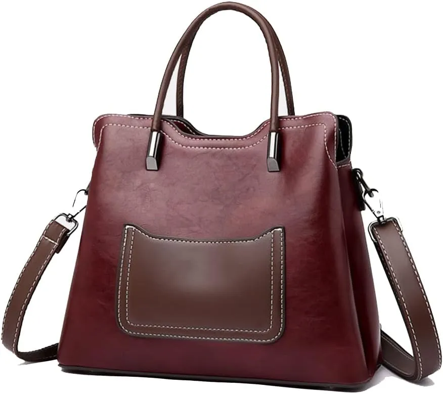 Soft Leather Bucket Crossbody Bag for Women - Stylish Top Handle Purse & Tote Handbag in Elegant Green