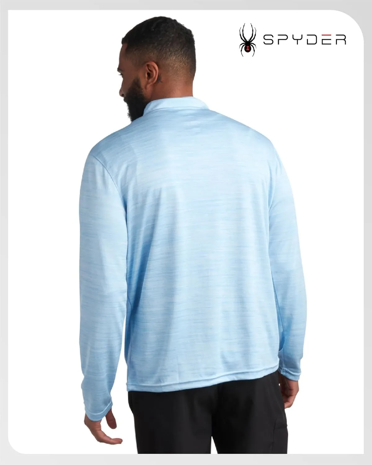 Spyder Mens Quarter Zip Pullover Sweatshirt - Moisture Wicking Shirts For Men - 1/4 Zip Pullover Mens Golf Sweaters for Men
