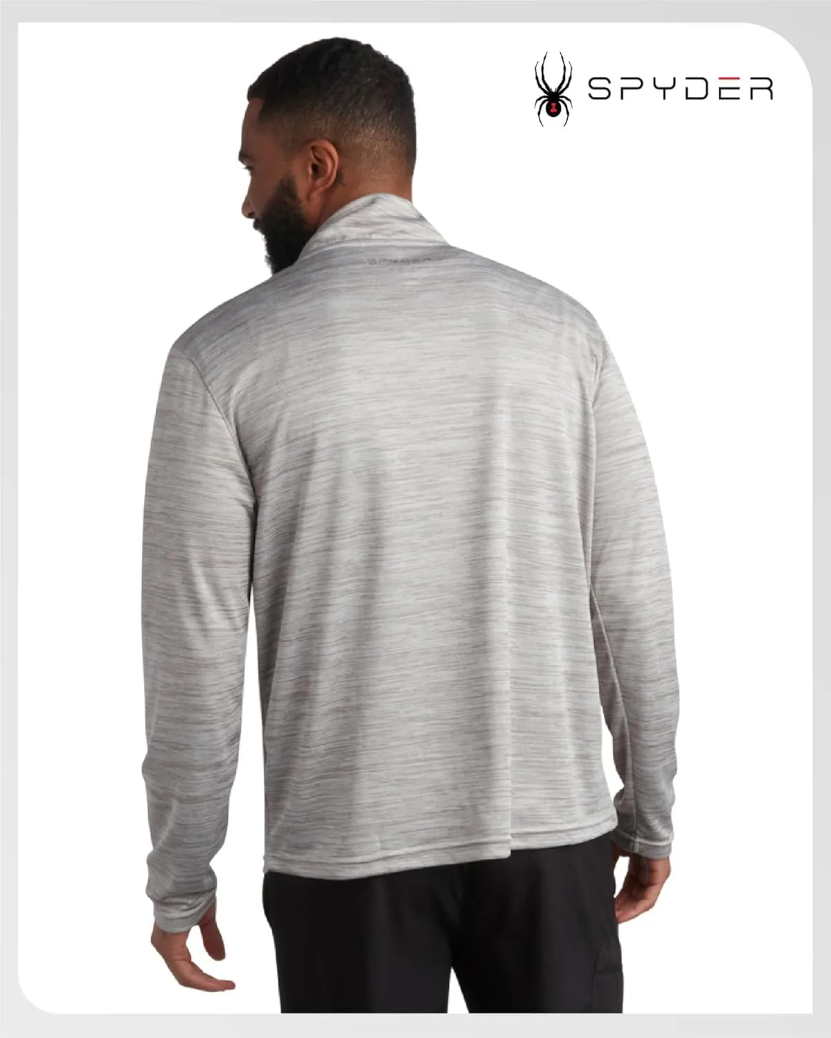 Spyder Mens Quarter Zip Pullover Sweatshirt - Moisture Wicking Shirts For Men - 1/4 Zip Pullover Mens Golf Sweaters for Men